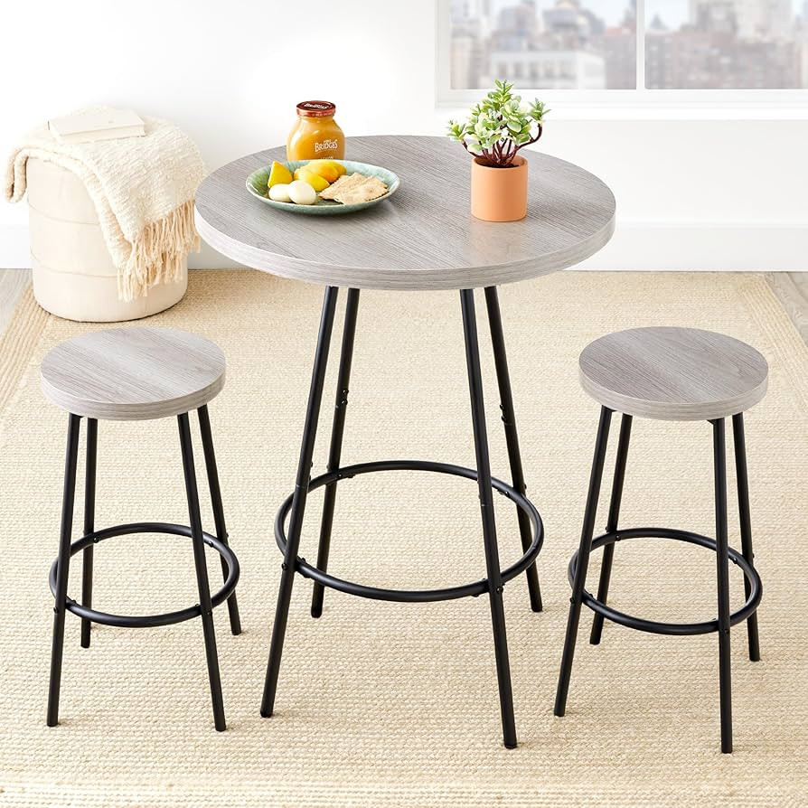 Best Choice Products Bistro Dining Set 3 Piece, Modern Round Counter Height Pub Table, Compact Hi... | Amazon (US)