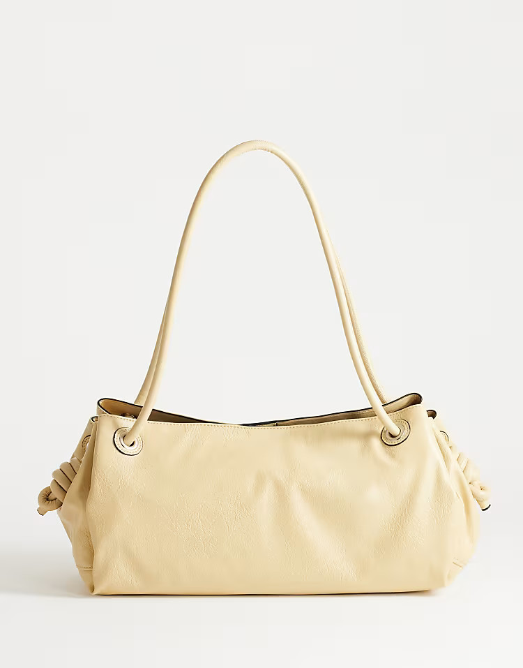 \u203a Topshop Sabrina medium suedette shoulder bag with pockets in chocolate | ASOS (Global)