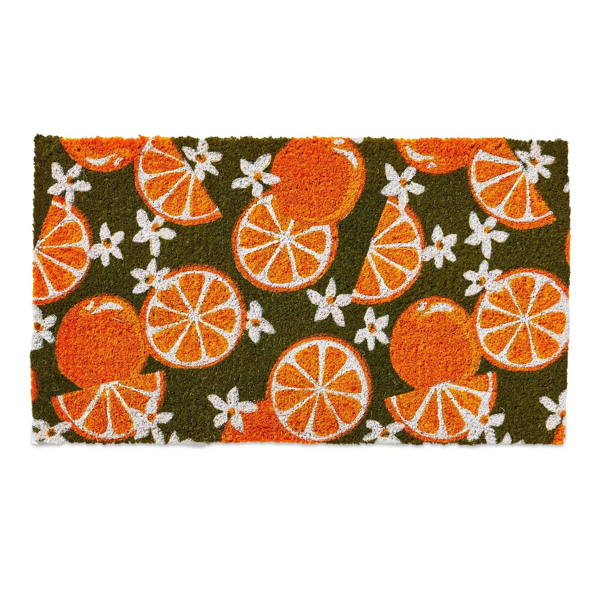 tag 1'6" x 2'6"  Oranges Coir Mat Rectangle Indoor and Outdoor Coir Door Welcome Mat | Target