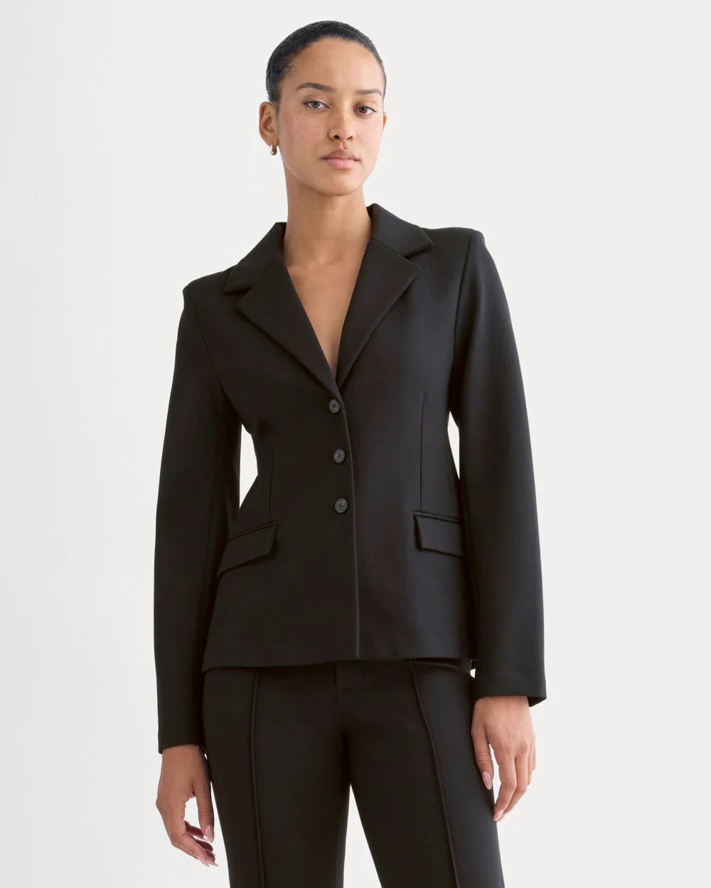 Ponte Sculpted Blazer | Black | Everlane