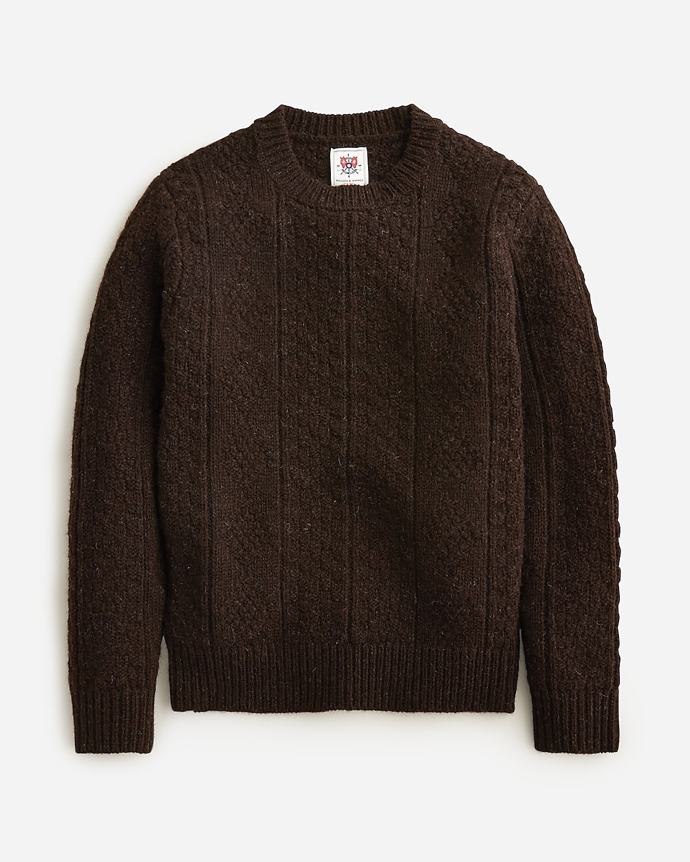 Wallace & Barnes guernsey stitch wool sweater | J. Crew US