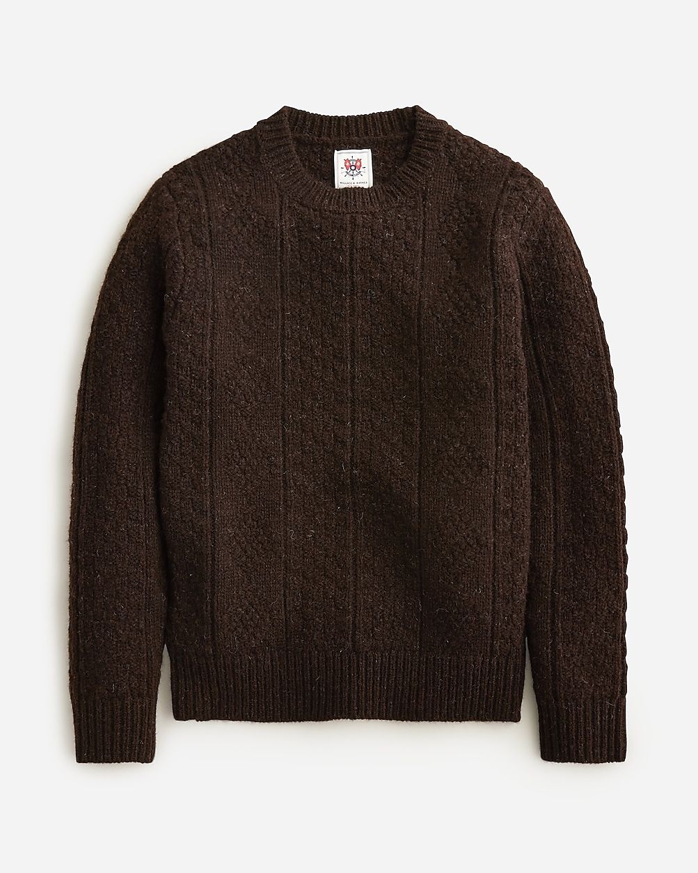 Wallace & Barnes guernsey stitch wool sweater | J.Crew US