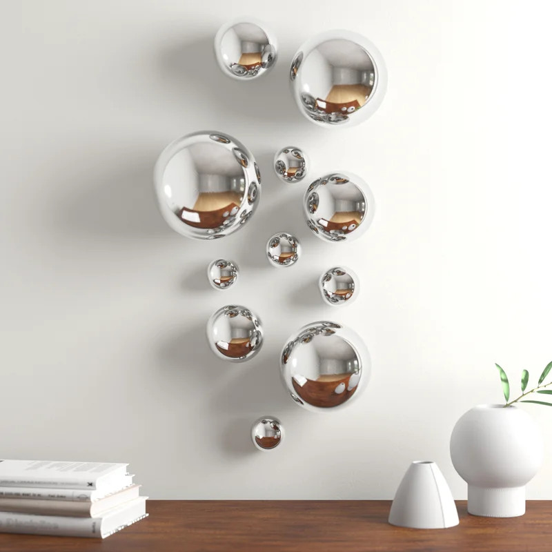 Silver Plated Wall Décor Spheres | Wayfair North America