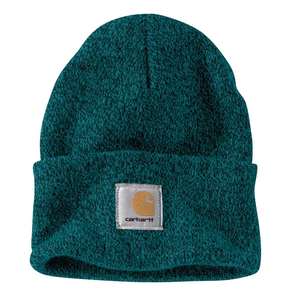 Carhartt Men's Ofa Tidal/Blue Spruce Marl Acrylic Acrylic Watch Hat | The Home Depot