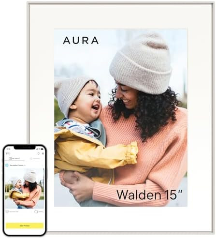 Aura Walden 15" WiFi Digital Picture Frame | Wirecutter's Best Digital Frame for Gifting | Send P... | Amazon (US)