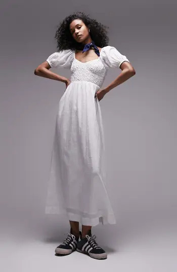 Topshop Textured Bodice Maxi Dress | Nordstrom | Nordstrom