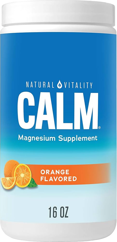 Natural Vitality Calm, Magnesium Citrate Supplement, Anti-Stress Drink Mix Powder, Gluten Free, V... | Amazon (US)