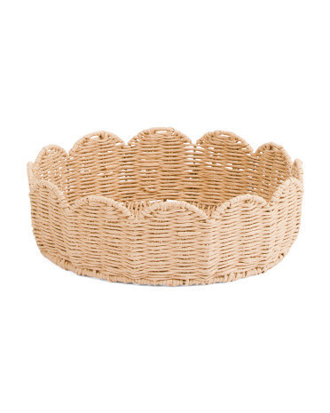 13X4.25 Large Woven Scalloped Bowl | TJ Maxx