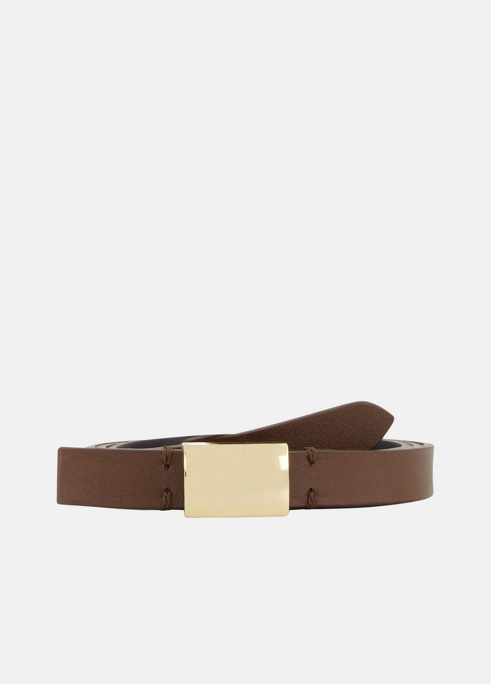 Women's 15mm Camdyn Belt With Collar Stud, Date, Size XL Vince | Vince LLC