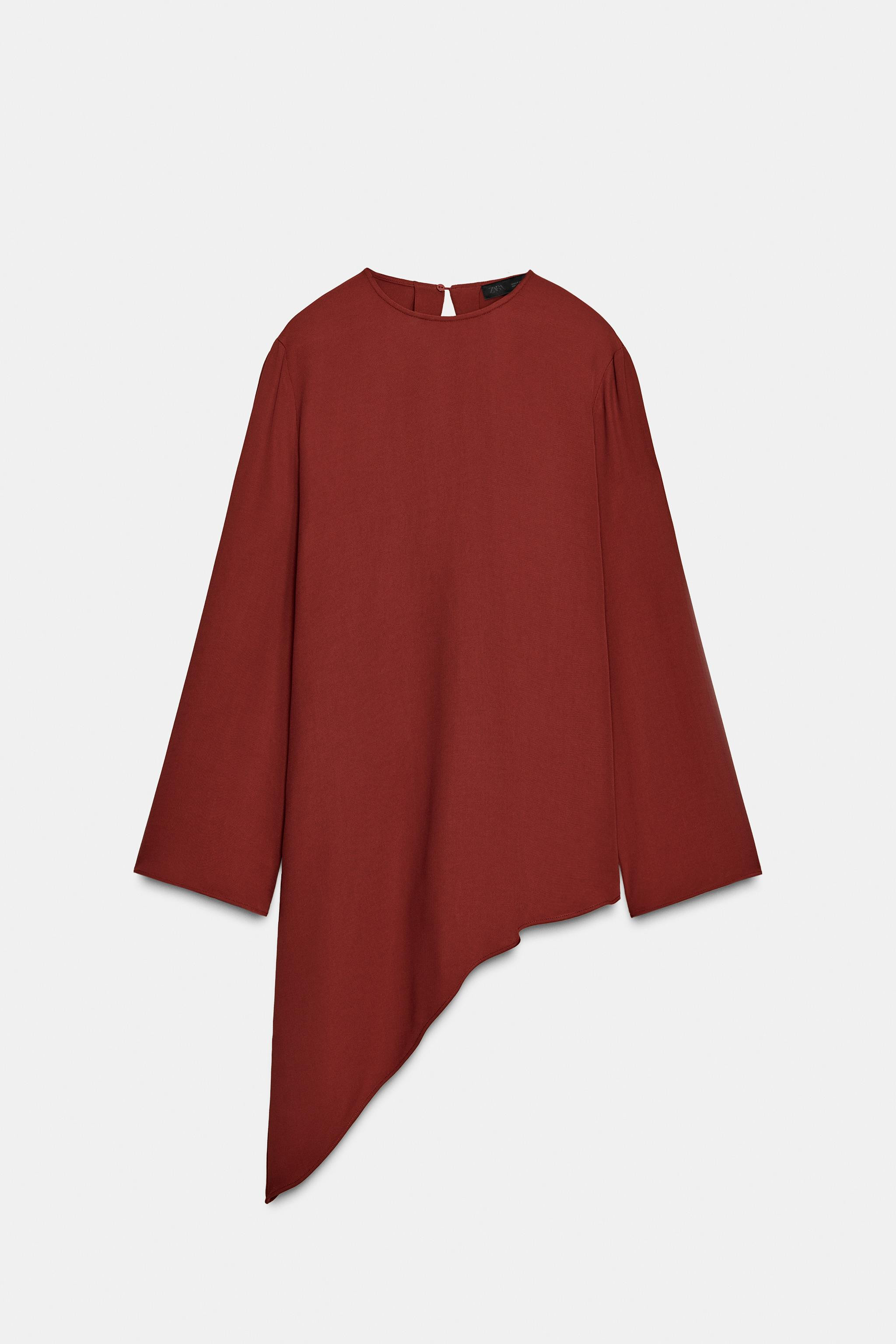 ZW COLLECTION ASYMMETRIC FLOWY TOP | Zara US