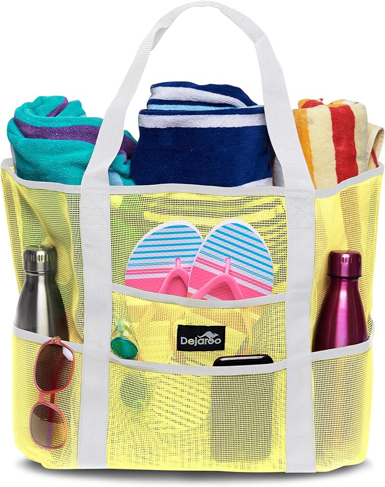 Mesh Sand Free Bag - Strong Lightweight Bag For Beach & Vacation Essentials. Tons of Storage! | Amazon (US)