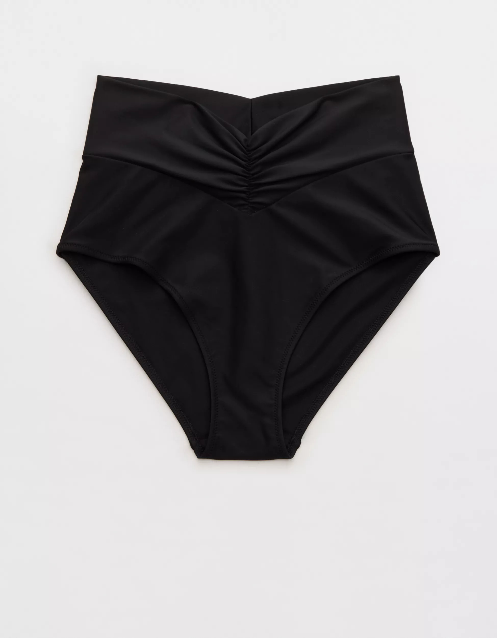Aerie Ruched High Waisted Full Coverage Bikini Bottom | American Eagle Outfitters (US & CA)