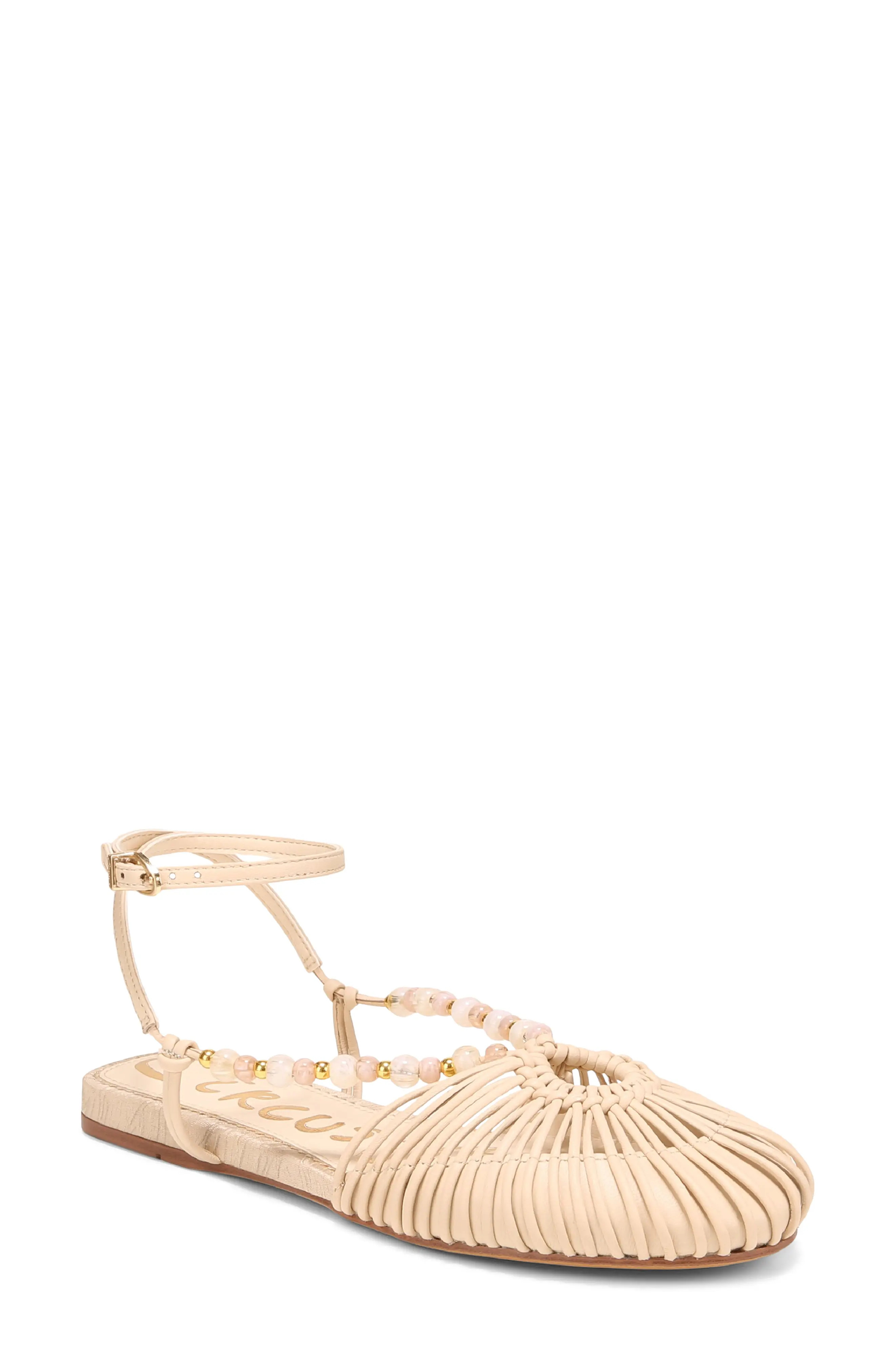 Circus NY by Sam Edelman Kassie Ankle Strap Flat in Antique Gold at Nordstrom, Size 8 | Nordstrom