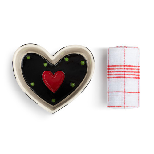 Mini Heart Pan with Towel Set - Red Heart | DEMDACO