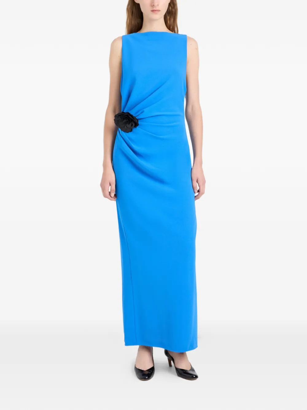 Indria flower-detail maxi dress | Farfetch Global