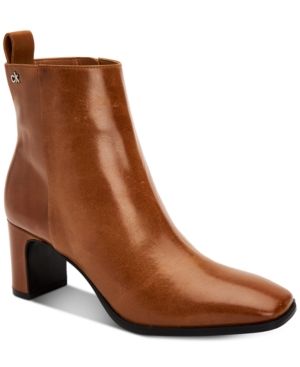 Calvin Klein Women's Deni Leather Booties Women's Shoes | Macys (US)