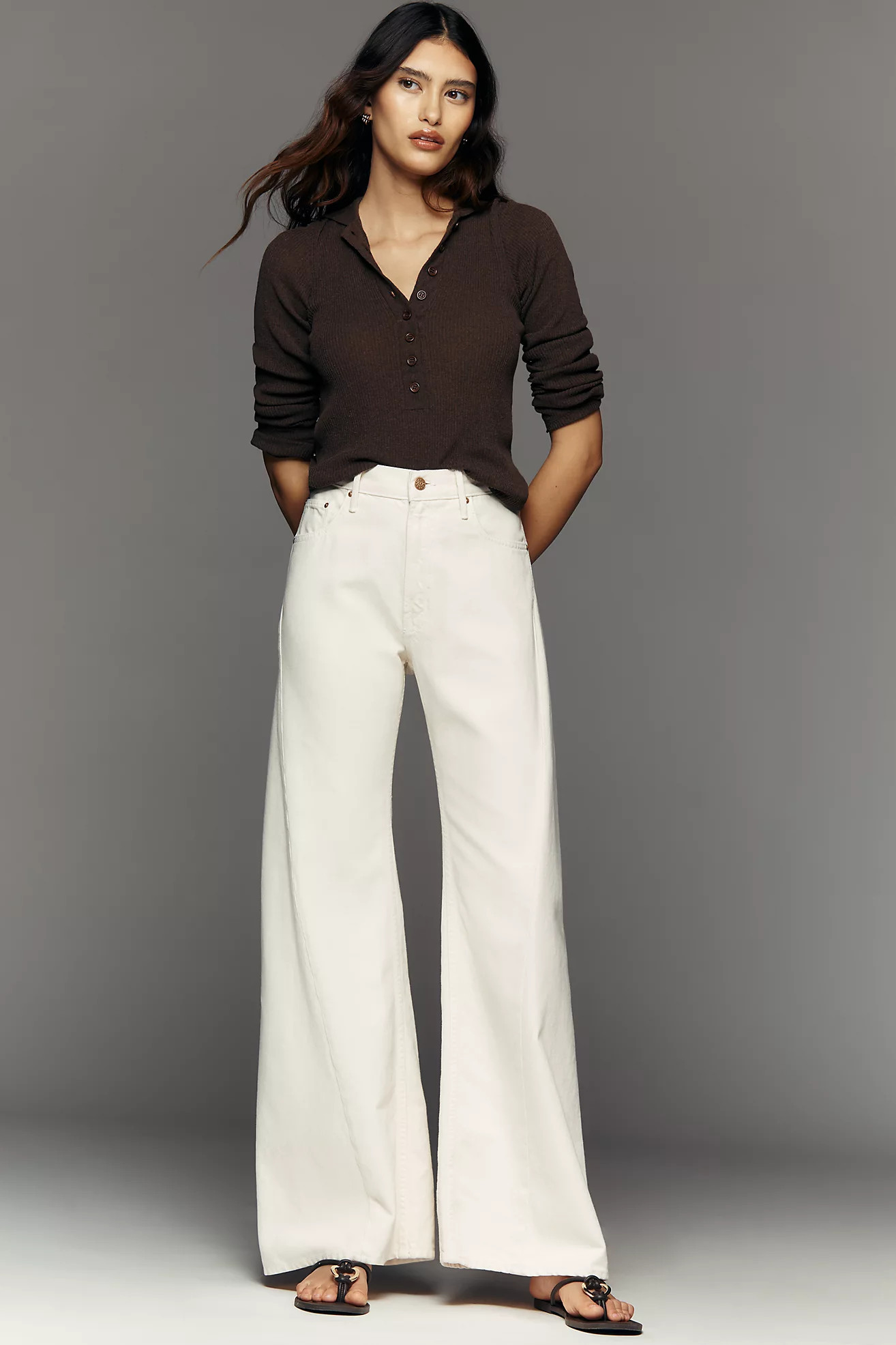 The Lemon Twist High Rise Wide Leg Jeans | Anthropologie (US)