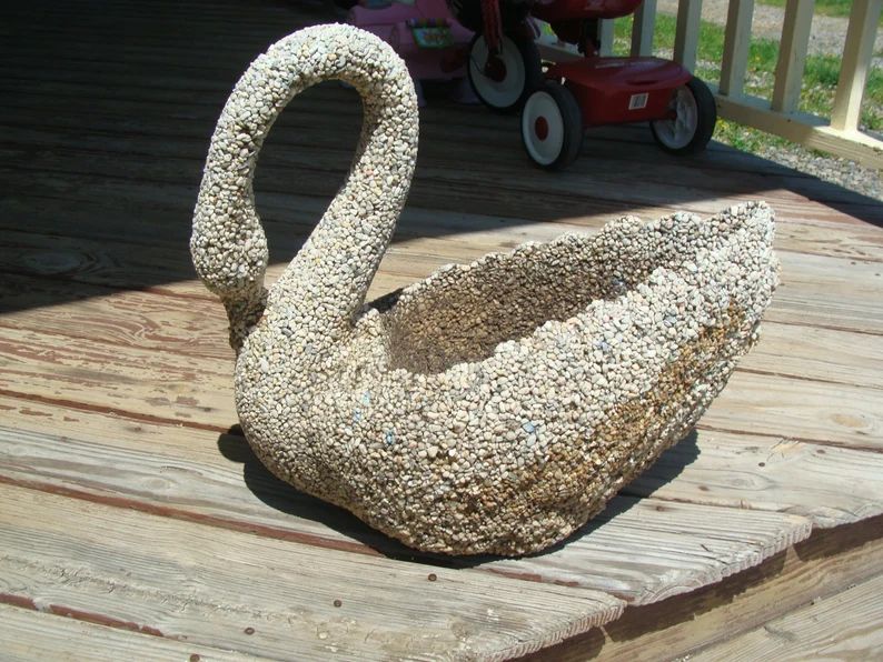Old Weathered Concrete Swan Garden Statue Planter Large Size - Etsy | Etsy (US)