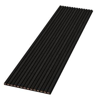 Ejoy 94 in. x 23.6 in x 0.8 in. Acoustic Vinyl Wall Cladding Siding Board in Black Color (Set of ... | The Home Depot