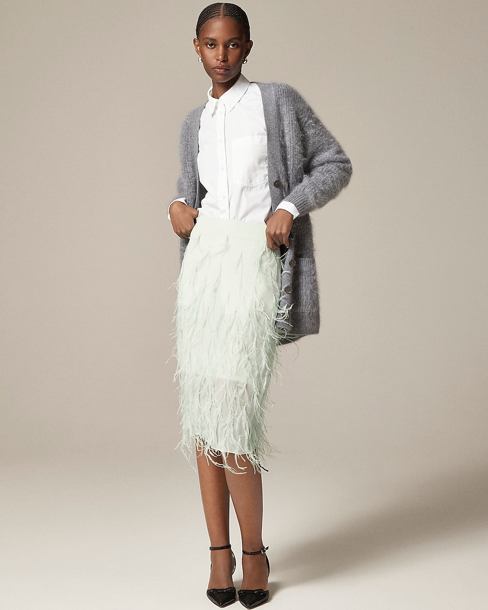 Collection feather pencil skirt | J. Crew US