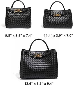 Woven Bags for Women Bowknot Small Tote Hobo Shoulder Crossbody Bags PU Leather Handwoven Satchel... | Amazon (US)