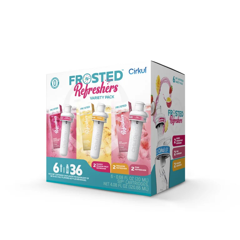 Cirkul Frosted Refreshers Variety 6-Pack Drink Mix Cartridges (2 Pink, 2 Mango Dragon Fruit, & 2 ... | Walmart (US)