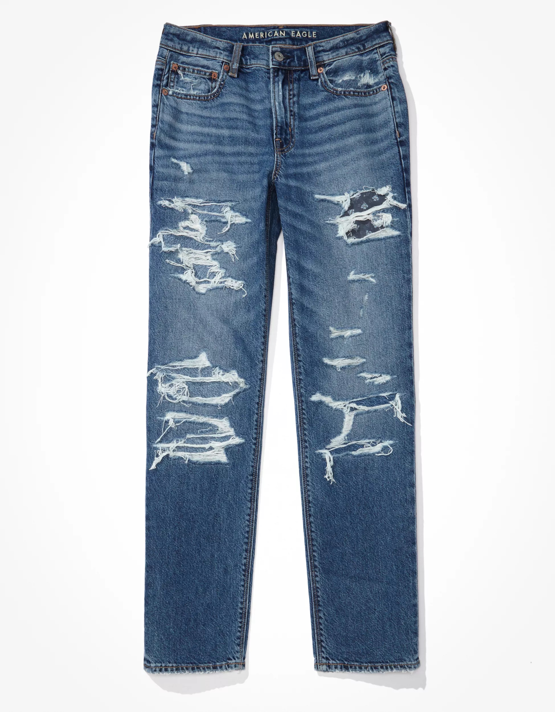 AE Patched '90s Straight Jean | American Eagle Outfitters (US & CA)