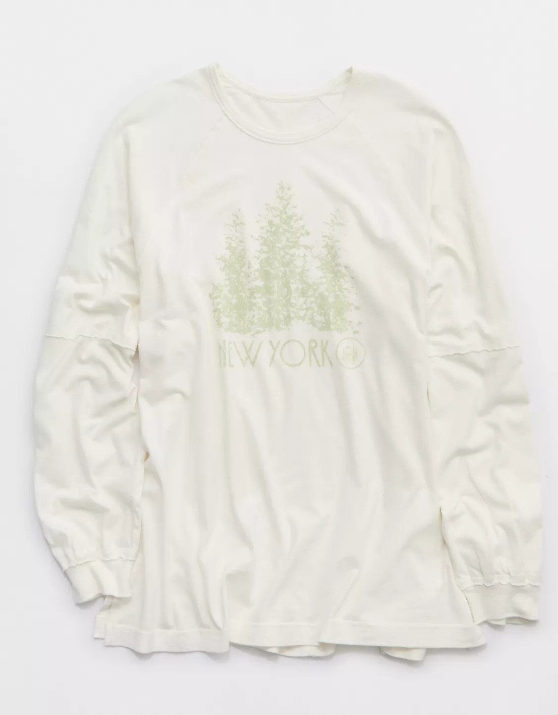 Aerie Cozy Long Sleeve Oversized Boyfriend T-Shirt | Aerie