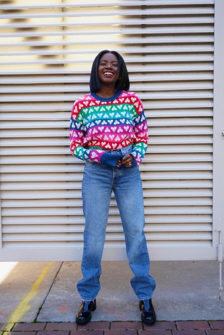 My favorite pieces from the Aqua x Keri Rosenthanl collab at Bloomingdale’s. Striped rainbow heart sweater is so cozy. Great quality and colors! 

#LTKHoliday #LTKworkwear #LTKunder100