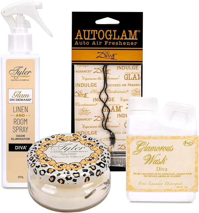 Tyler Candle Company - Diva Glamorous Gift Suite VI - (On Demand Room Spary, Glamorous Wash, Jar ... | Amazon (US)