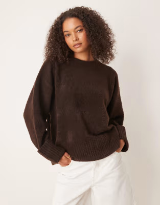 Pretty Lavish Camille knit sweater in chocolate | ASOS (Global)