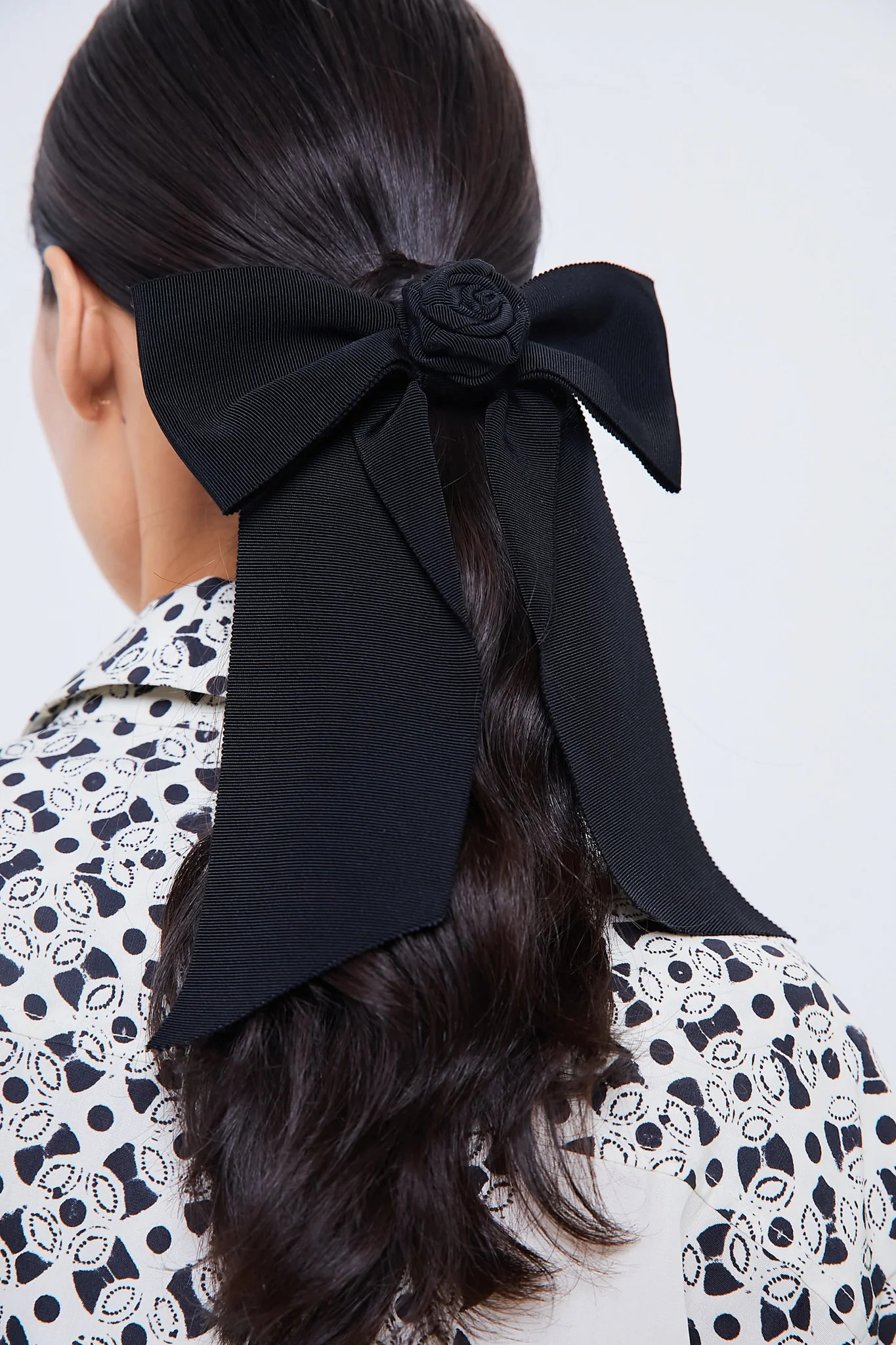 Black Rosette Hair Bow | Tuckernuck (US)