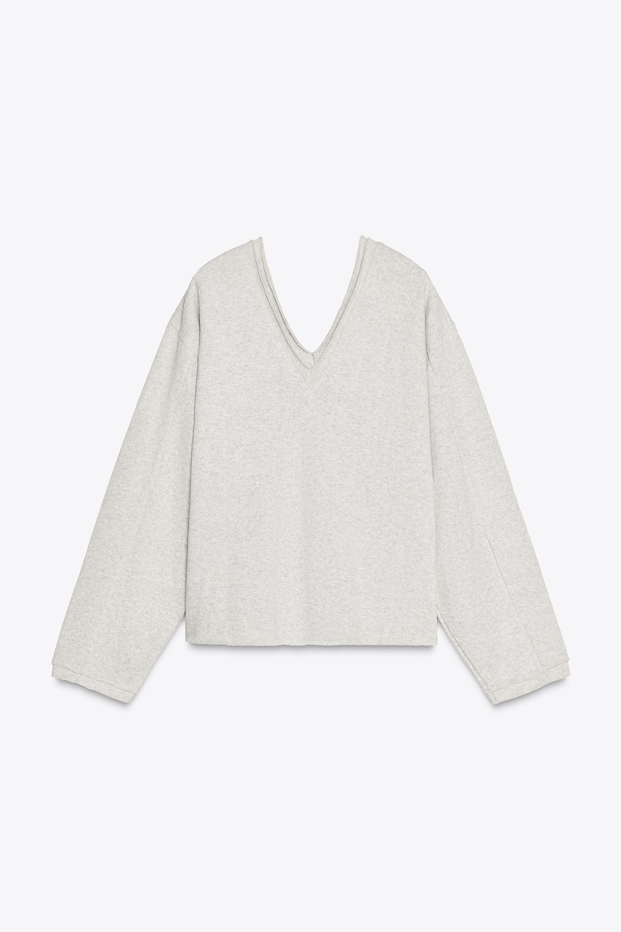 SOFT V-NECK SWEATSHIRT | Zara US