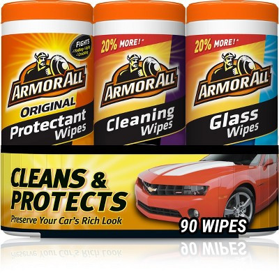 Armor All 3pk 30ct Triple Pack Protectant/Cleaning/Glass Wipes Automotive Interior Cleaner | Target