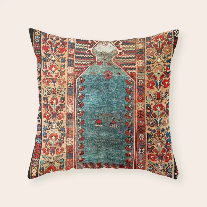 Kurdish East Anatolian Niche Rug Print Throw Pillow | Society6