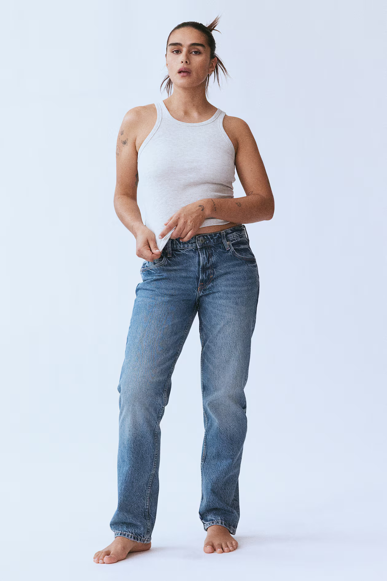 Straight Low Jeans - Denimblau - Ladies | H&M AT | H&M (DE, AT, CH, NL, FI)