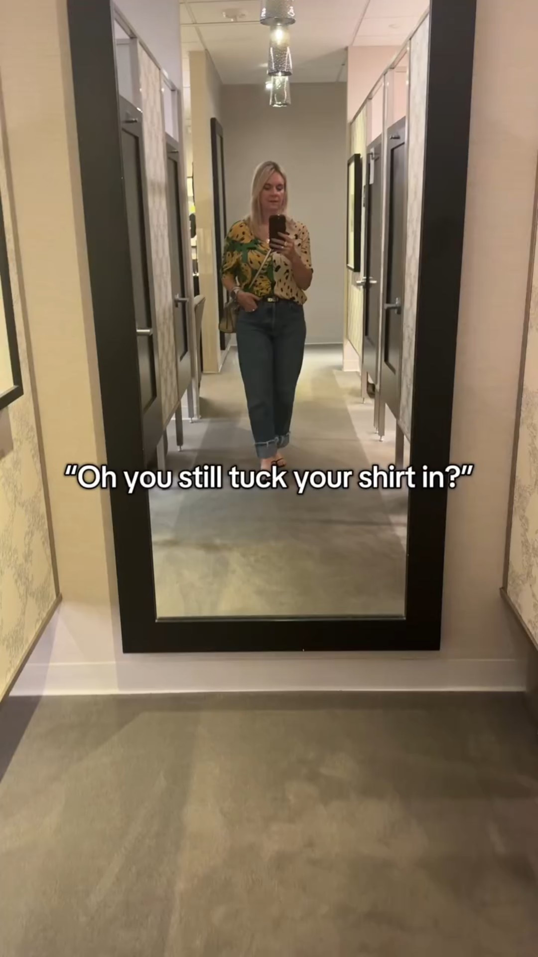 “Oh you still tuck your shirt in?” 

Yes. Because it adds shape, balance, and polish—with zero effort. 

It’s one of the easiest ways to define your waist and elevate a basic outfit (especially for jeans-and-tee kind of days). 

You don’t need to change your whole wardrobe—you just need a few simple styling moves that work for you. 

Want to learn how to style your existing clothes in ways that actually flatter your body and fit your lifestyle? 

DM us “style help” or tap the link in bio to get started.