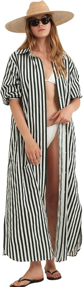 Gottex Beach Life Cotton Shirt Dress – Lightweight, Stylish & Relaxed Fit for Poolside & Casual... | Amazon (US)