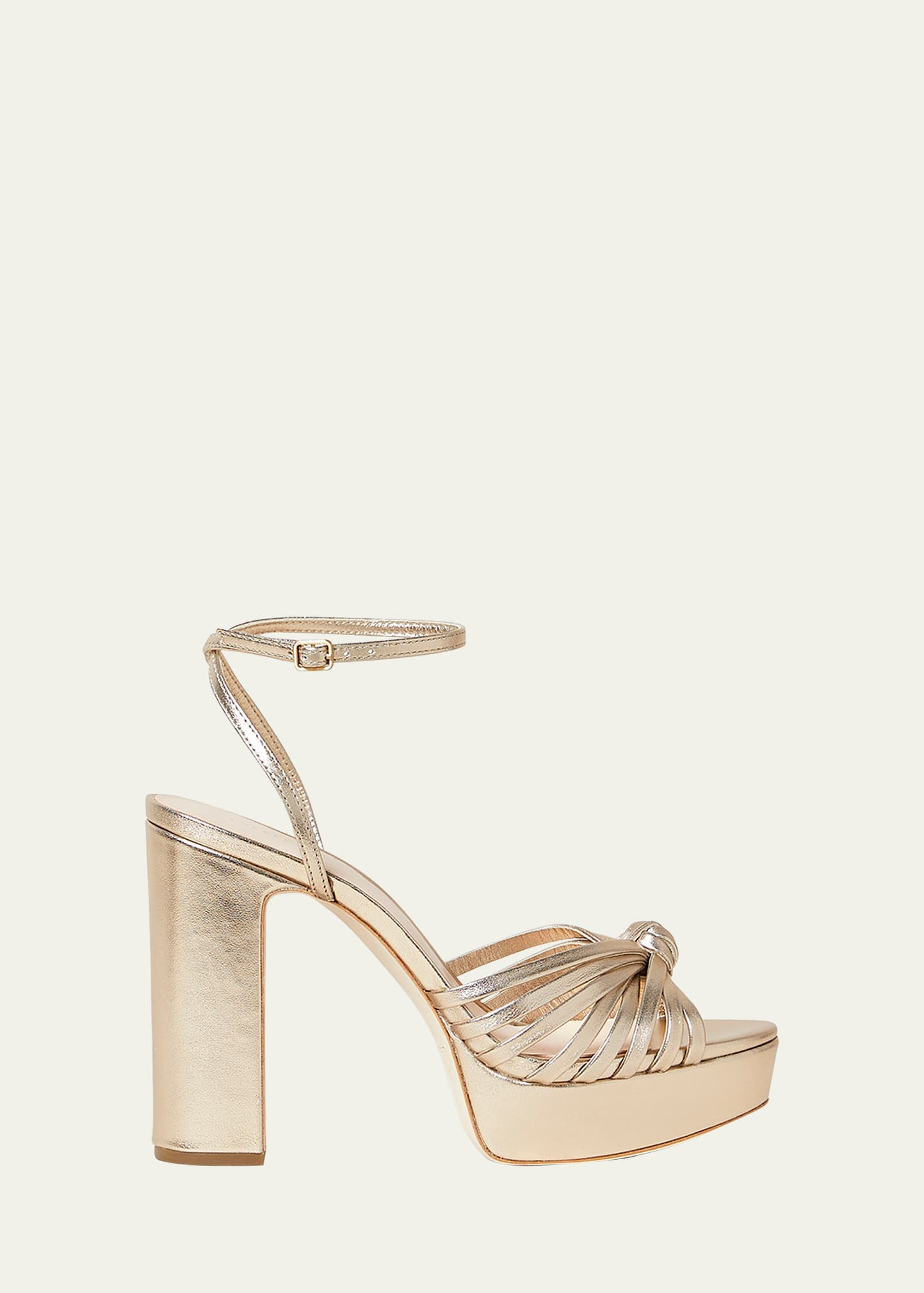 Rivka Metallic Knot Platform Sandals | Bergdorf Goodman