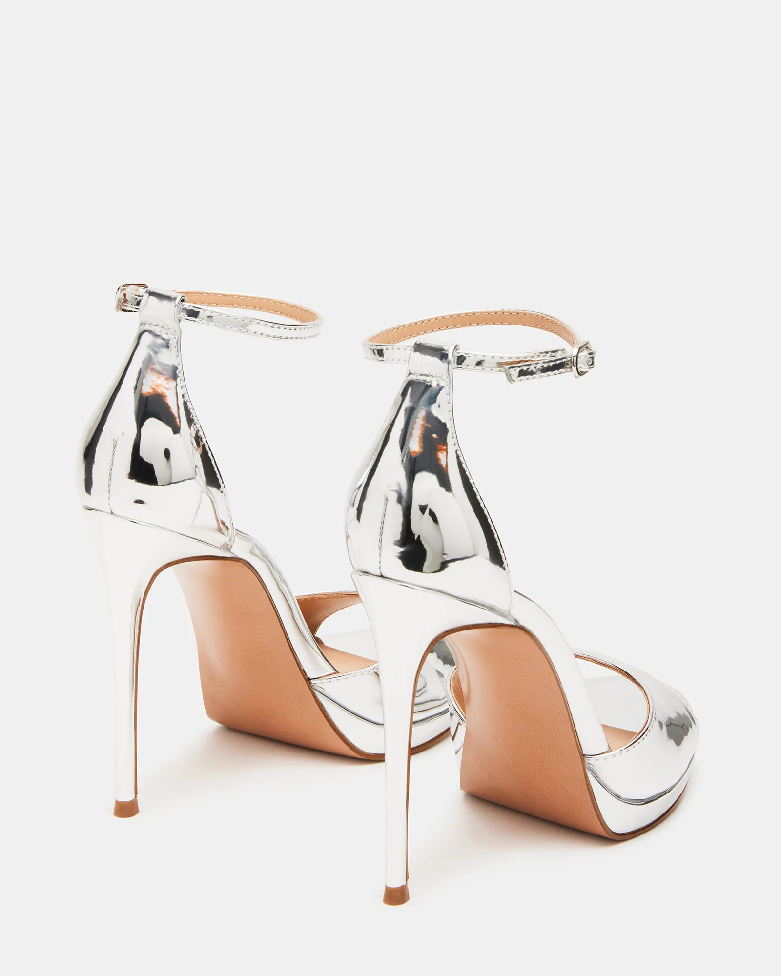 WILEY Silver Women's Open Toe Stiletto Heel | Steve Madden (US)