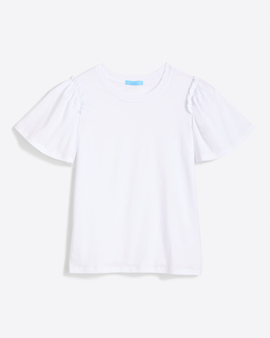 Short Sleeve Easy Knit Top in White | Draper James (US)