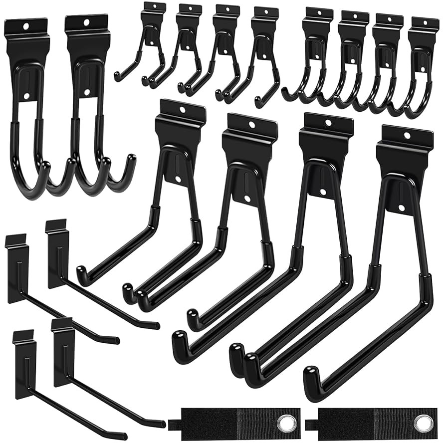 Slatwall Hooks Black 20Pack Firmly and Durable Slatwall Accessories,Perfect for Organizing Garden... | Amazon (US)