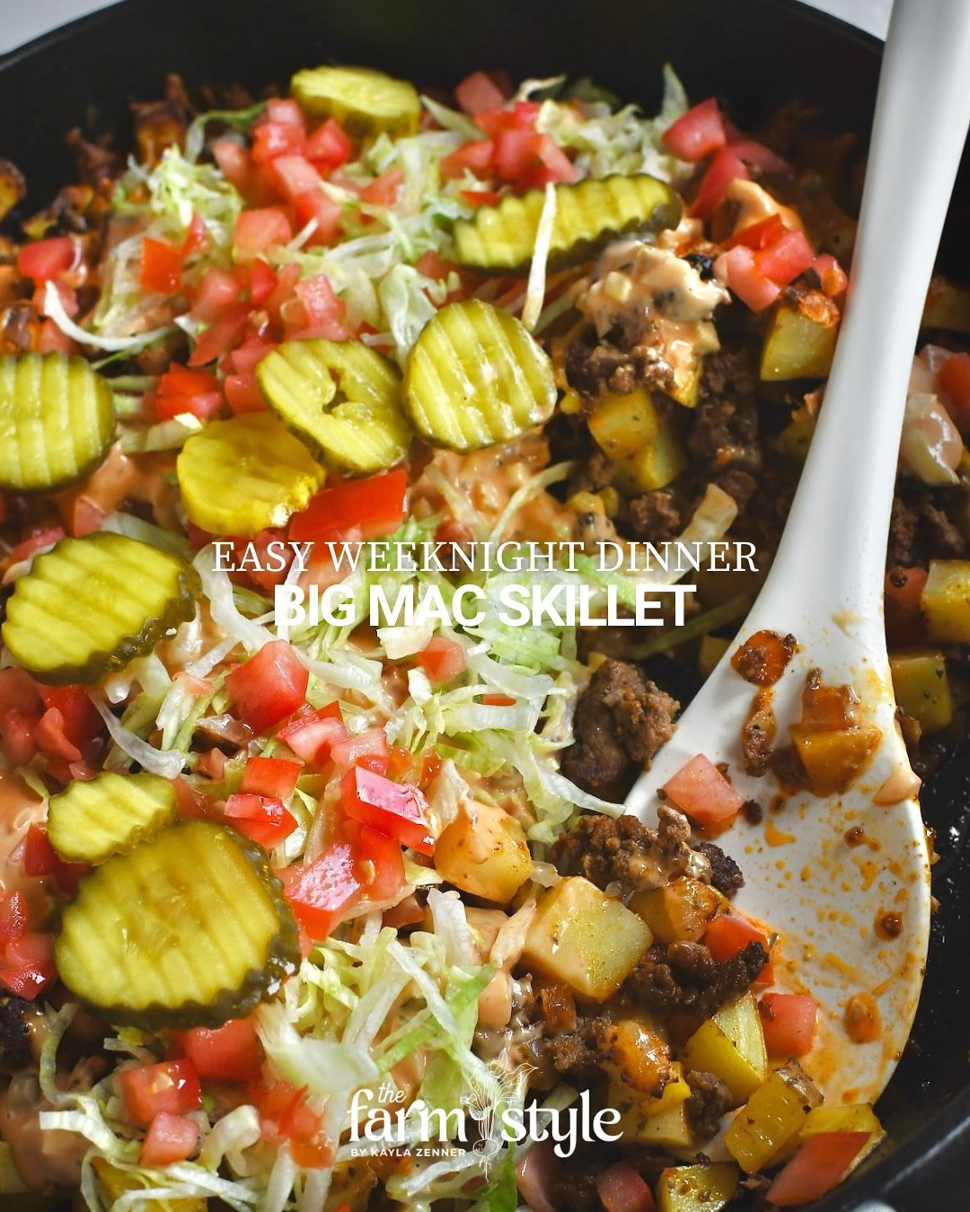This Big Mac skillet is such an easy and delicious dinner to make! Loaded with potatoes, seasoned ground beef, and all your favorite burger toppings this will be a repeat dinner.

https://kaylazenner.com/big-mac-skillet/

#weeknightdinner #weeknightmeals #weeknightdinners #easydinners #easydinnerideas #easydinneridea

#LTKFindsUnder100 #LTKHome #LTKFindsUnder50