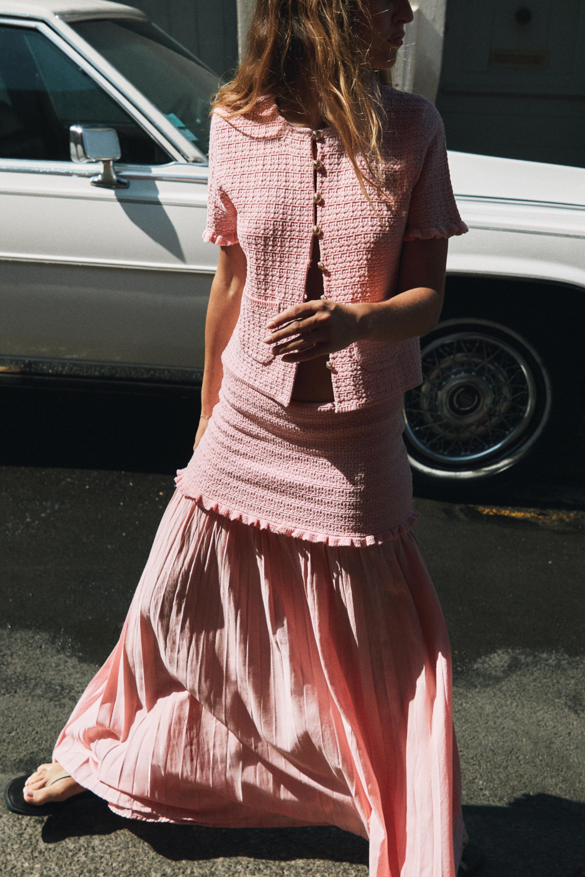 COMBINED KNIT SKIRT | Zara US