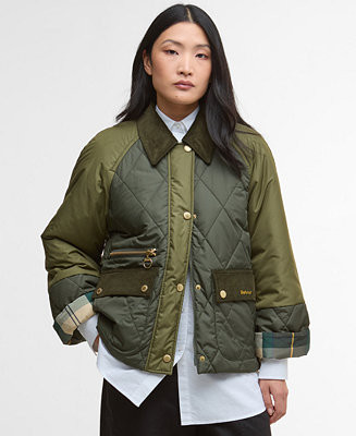 Women's Martha Corduroy-Collar Quilted Jacket | Macy's