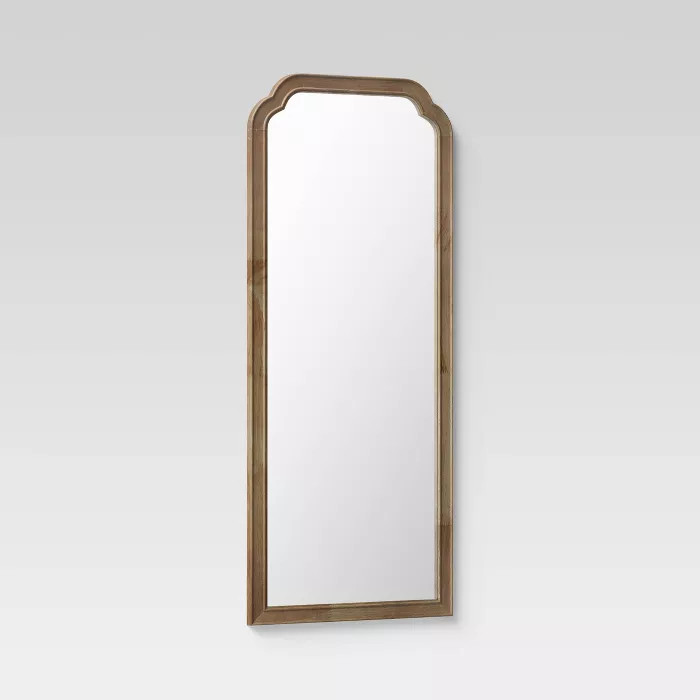 30" x 70" Oversize Leaner French Country Wood Mirror Natural - Threshold™ | Target