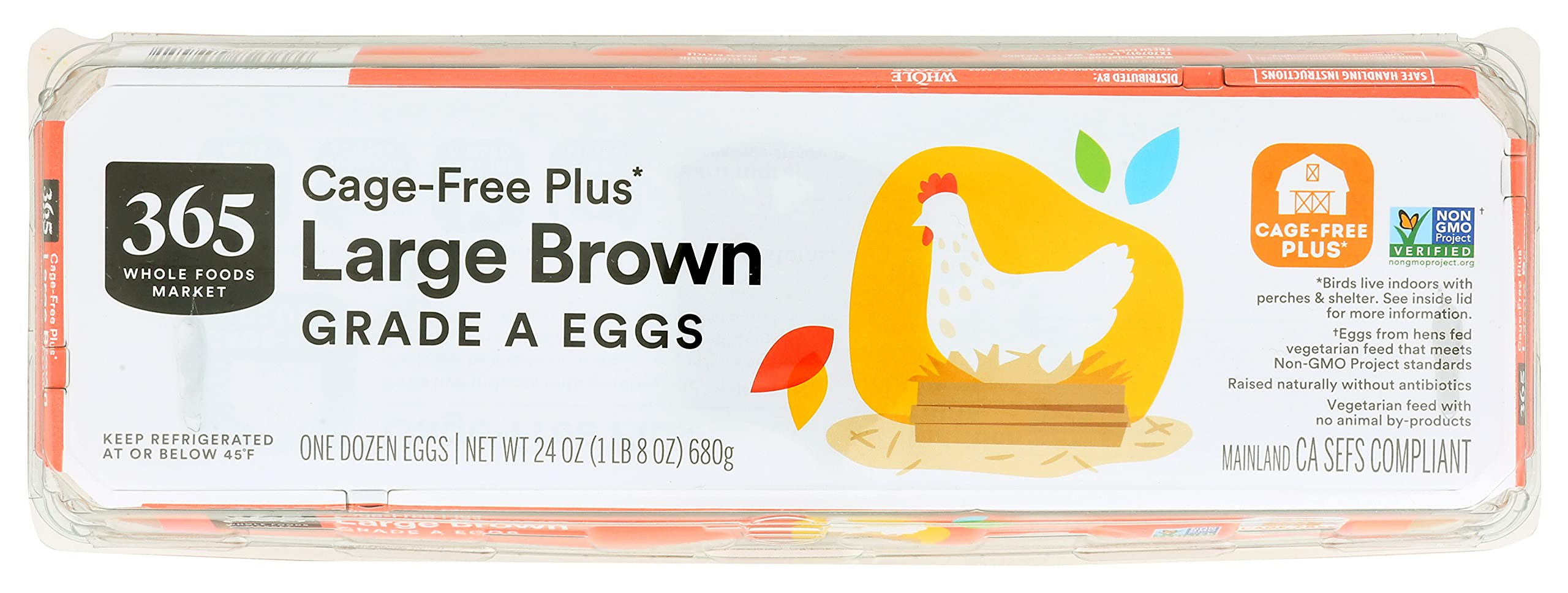 365 by Whole Foods Market Large Brown Grade A Eggs 12 Count, 12 CT | Amazon (US)