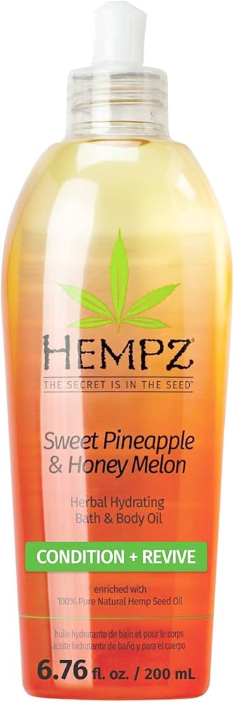 Hempz Hydrating Bath and Body Oil for Women, Sweet Pineapple & Honey Melon - Conditioning Body Mo... | Amazon (US)