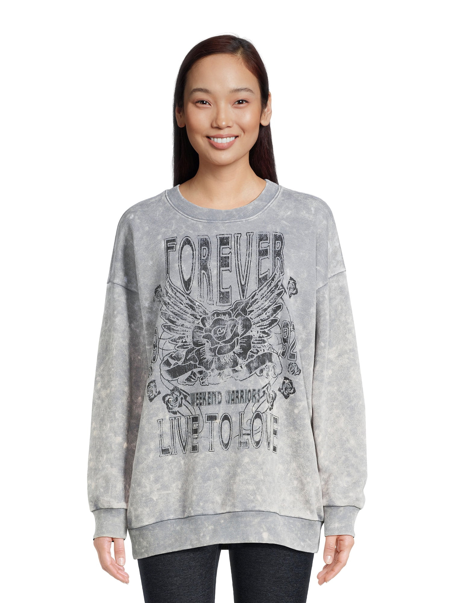 Self EsteemSelf Esteem Juniors Mineral Wash Graphic SweatshirtUSD$18.98Price when purchased onlin... | Walmart (US)