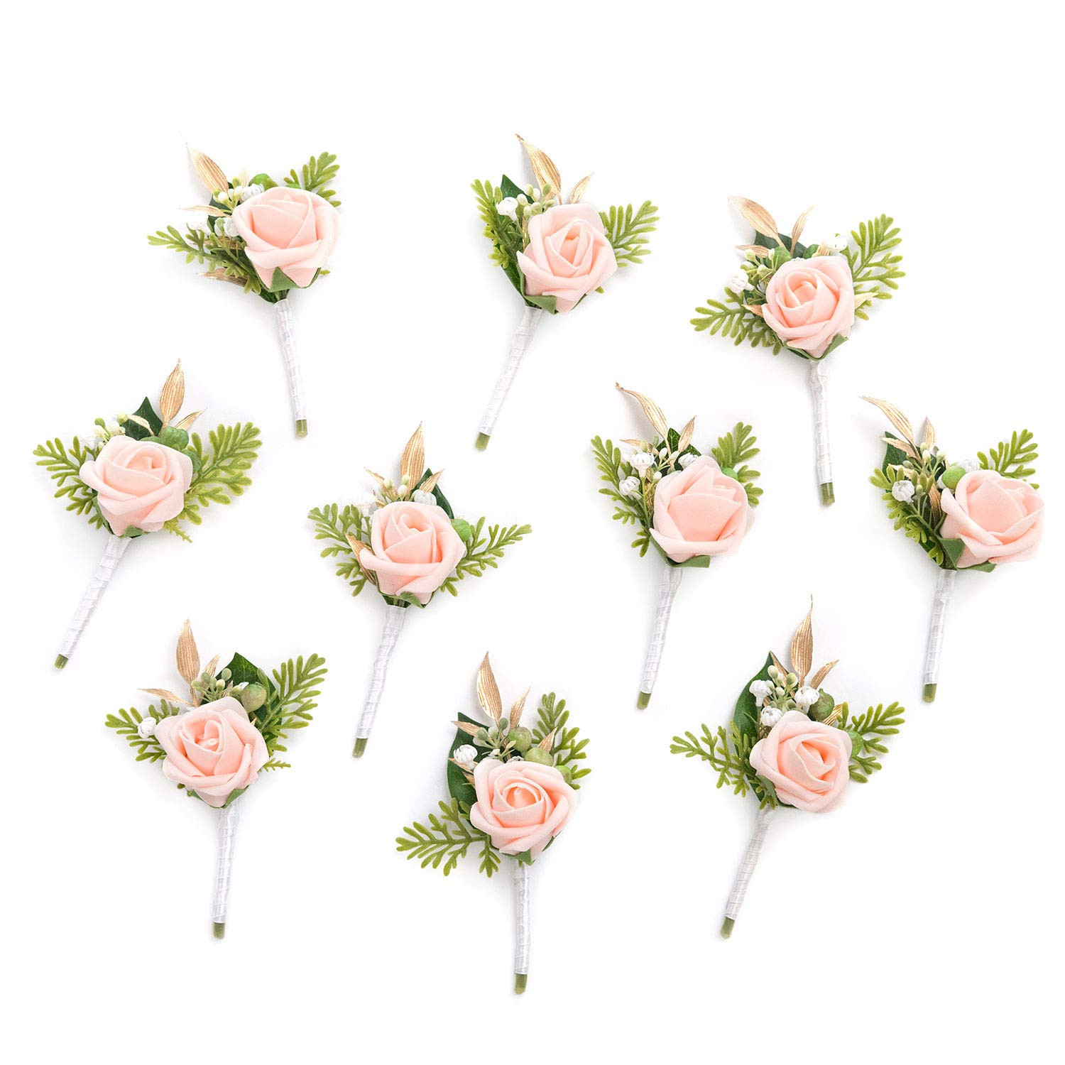 Ling's Moment Boutonniere for Men, 10pcs Groomsmen Guest Boutonniere, Artificial Flowers for Wedd... | Amazon (US)